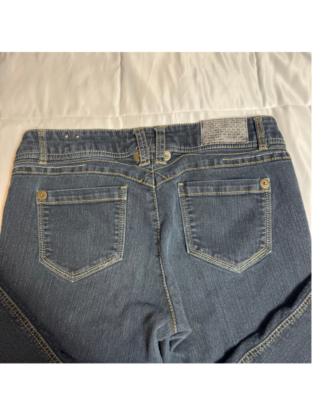 Juniors Rewind Ankle & Cropped Jeans Size 15 Dark Blue - Picture 8 of 9